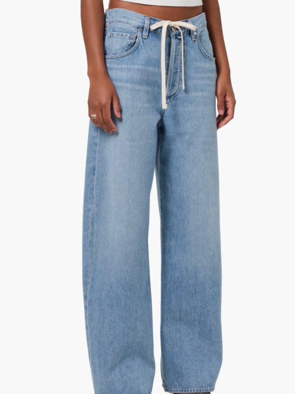 Citizens of Humanity Brynn Drawstring High Waist Wide Leg Jeans
